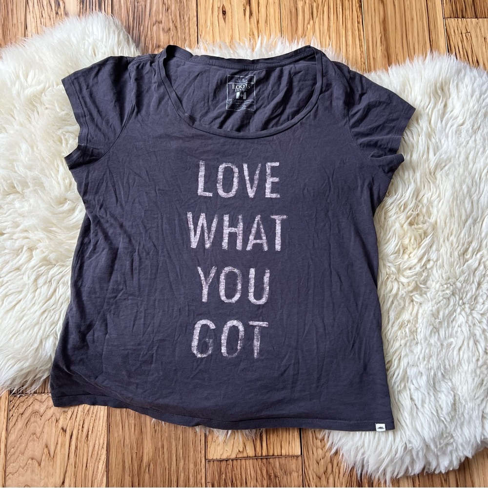 Roots Statement Quote T-Shirt Intentionally Faded Look